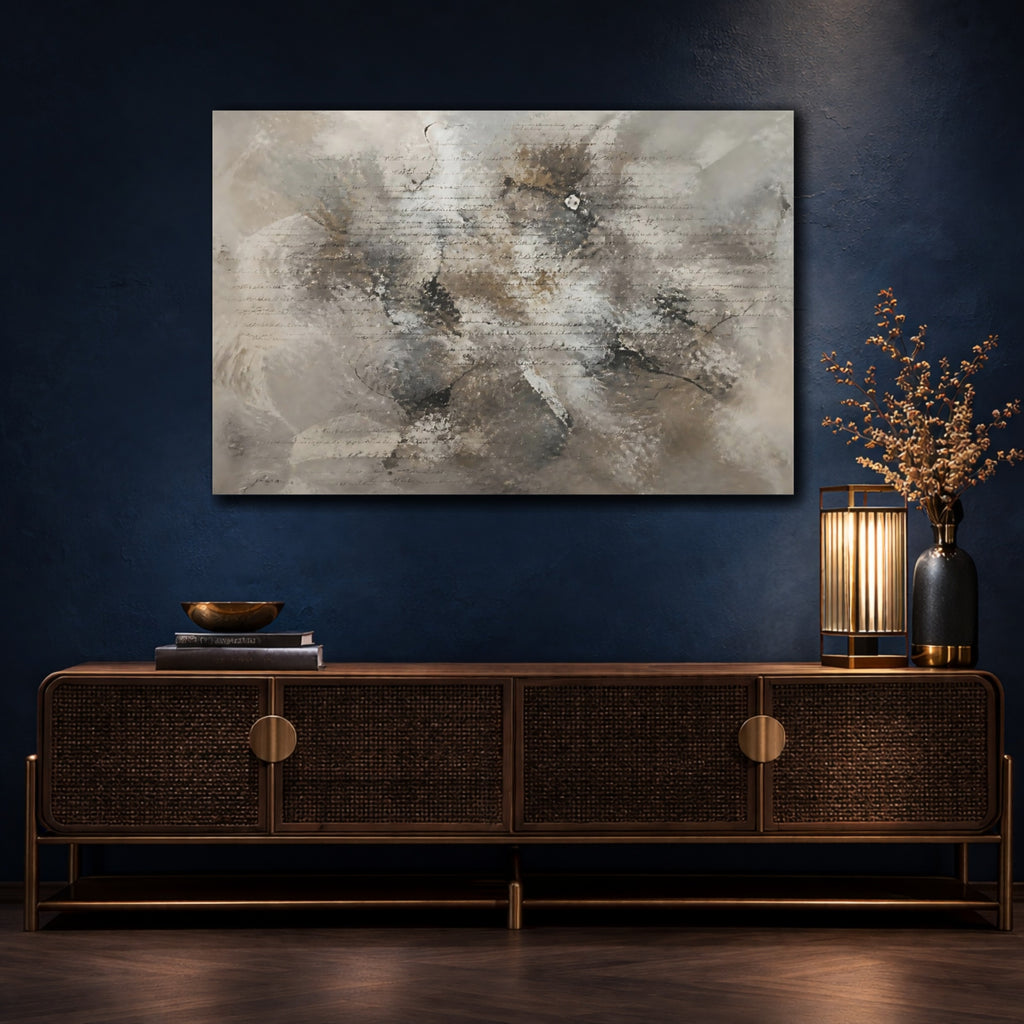 Mockup 4. Abstract Abstract Texture Brown Gray Abstract shown as stretched canvas wall art