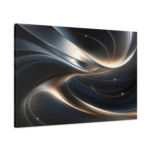 Main Mockup. Abstract Abstract Waves Metallic Wave Abstract shown as stretched canvas wall art
