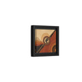 Side Mockup 24. Abstract African Woman Brown And Orange shown as stretched canvas wall art