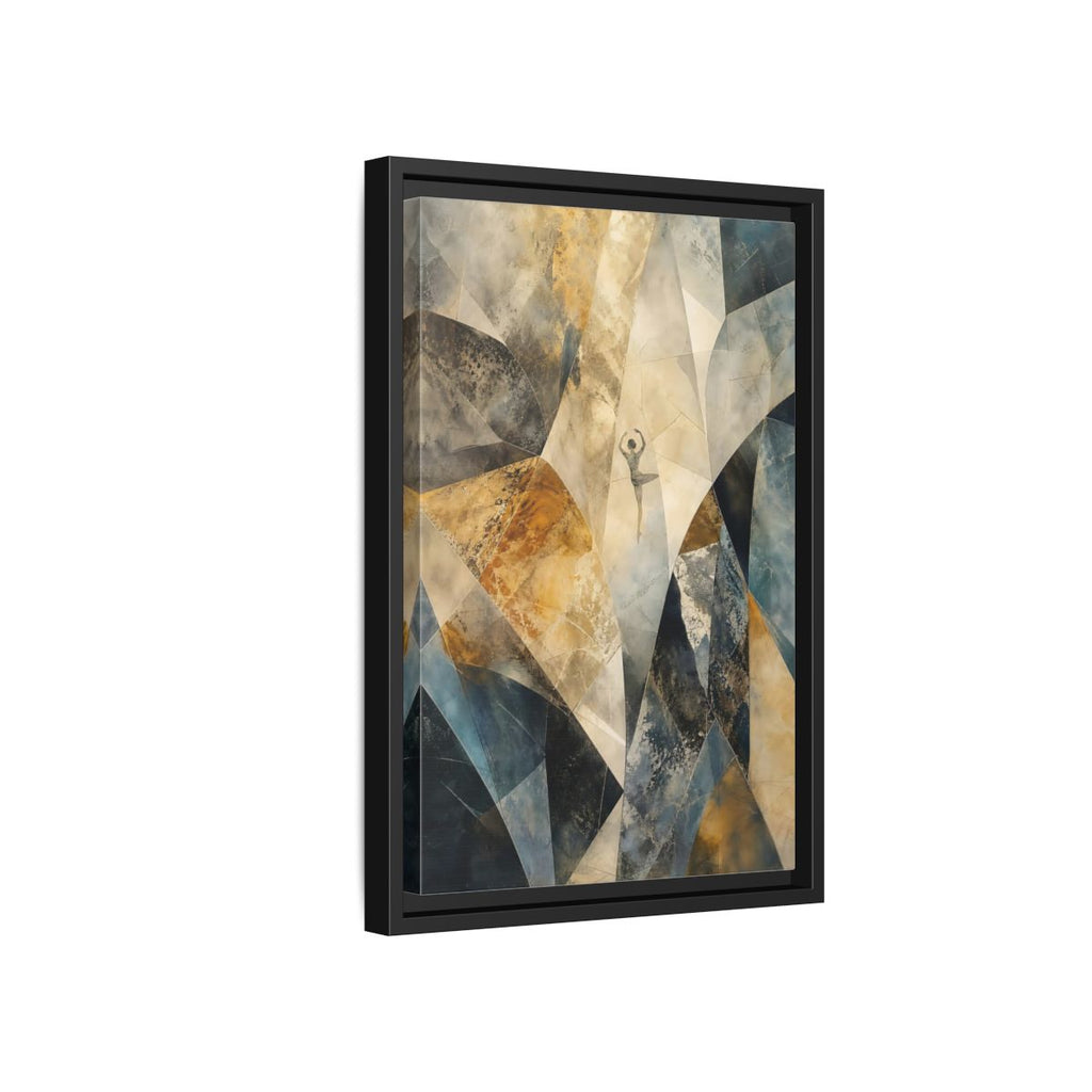 Side Mockup 6. Abstract Dancer Brown Blue Abstract shown as stretched canvas wall art