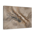 Side Mockup 4. Abstract Abstract Flow Brown And Gold Abstract shown as stretched canvas wall art