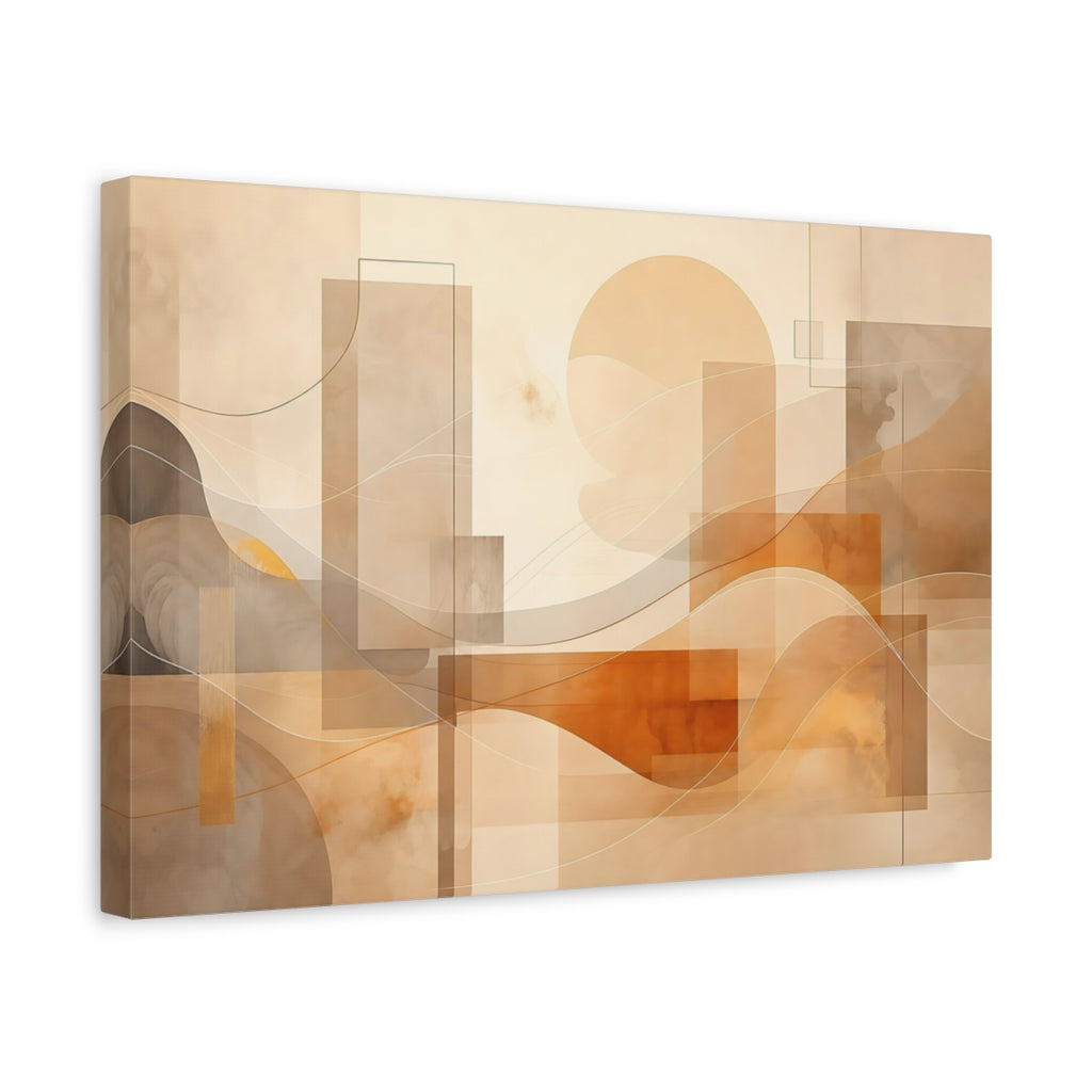 Side Mockup 4. Abstract Abstract Forms Abstract Geometric shown as stretched canvas wall art