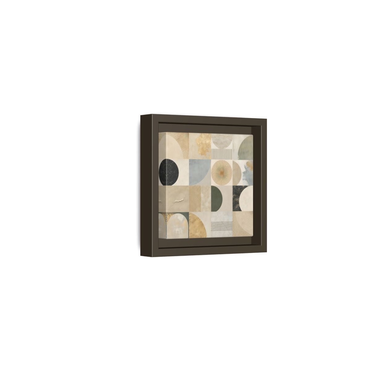Side Mockup 23. Abstract Geometric Shapes Geometric Pattern shown as stretched canvas wall art