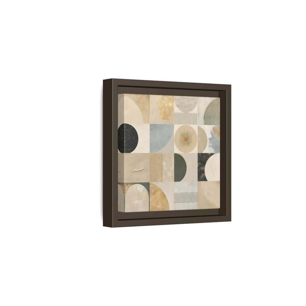 Side Mockup 2. Abstract Geometric Shapes Geometric Pattern shown as stretched canvas wall art