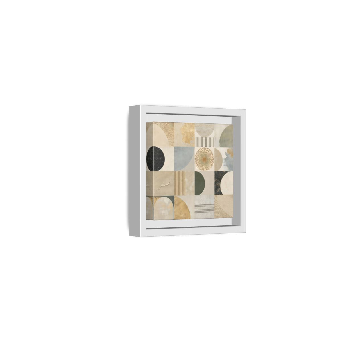 Side Mockup 22. Abstract Geometric Shapes Geometric Pattern shown as stretched canvas wall art