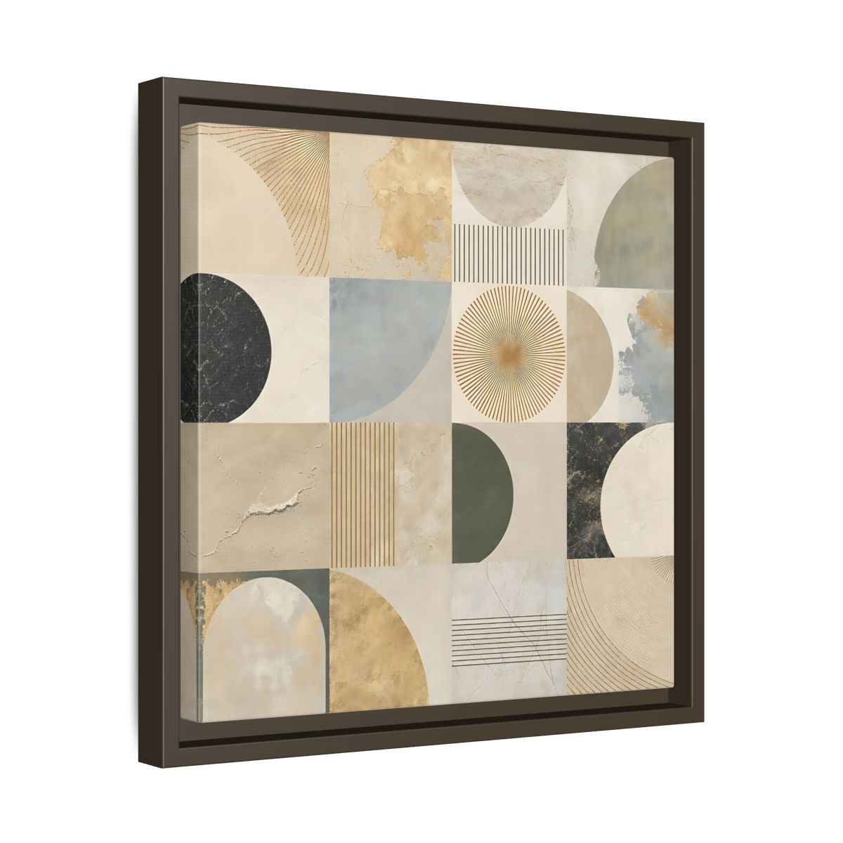Side Mockup 29. Abstract Geometric Shapes Geometric Pattern shown as stretched canvas wall art