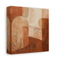 Side Mockup 2. Abstract Geometric Abstract Terracotta Abstract shown as stretched canvas wall art