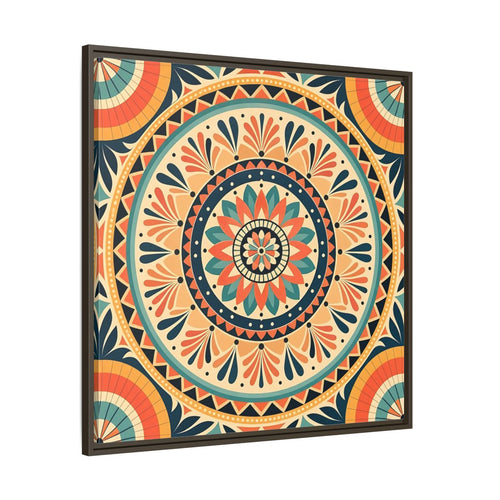 Main Mockup. Abstract Mandala Bohemian Mandala Pattern shown as stretched canvas wall art