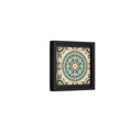 Side Mockup 24. Abstract Mandala Teal Orange Mandala shown as stretched canvas wall art