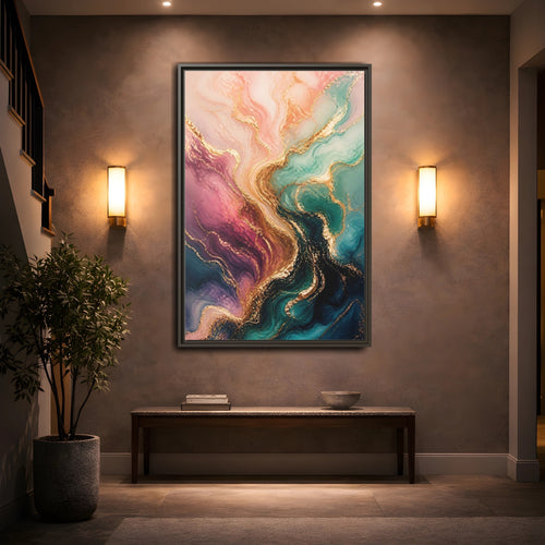 Mockup 2. Abstract Marble Pattern Abstract Marble shown as stretched canvas wall art