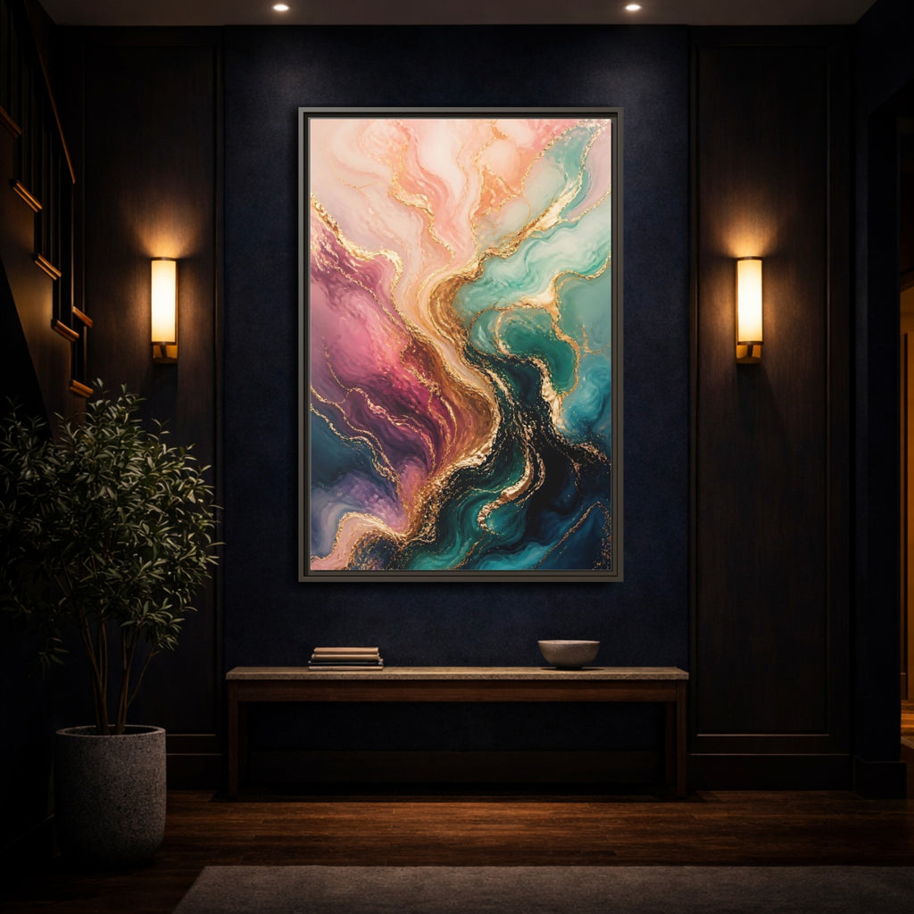 Mockup 4. Abstract Marble Pattern Abstract Marble shown as stretched canvas wall art