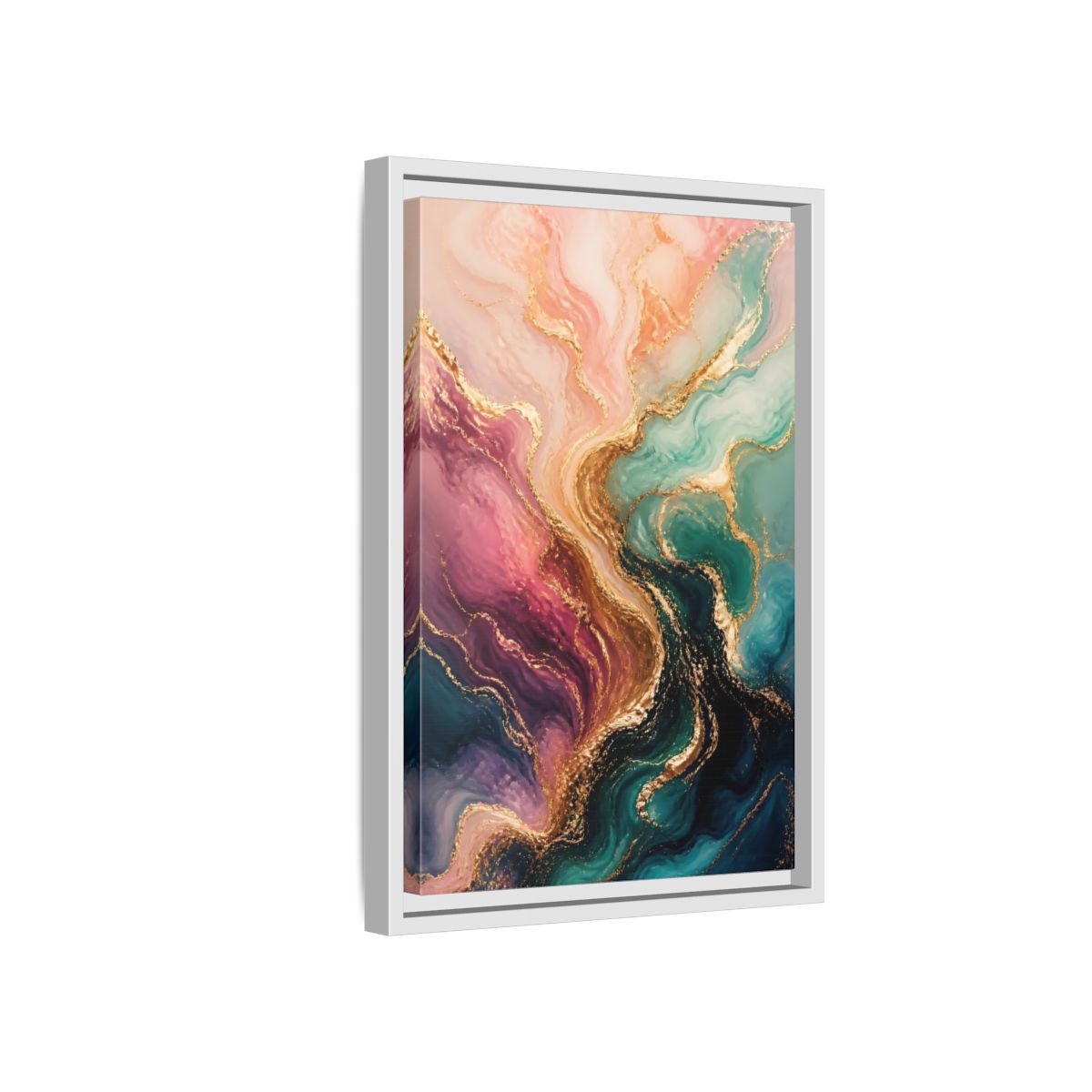 Side Mockup 4. Abstract Marble Pattern Abstract Marble shown as stretched canvas wall art