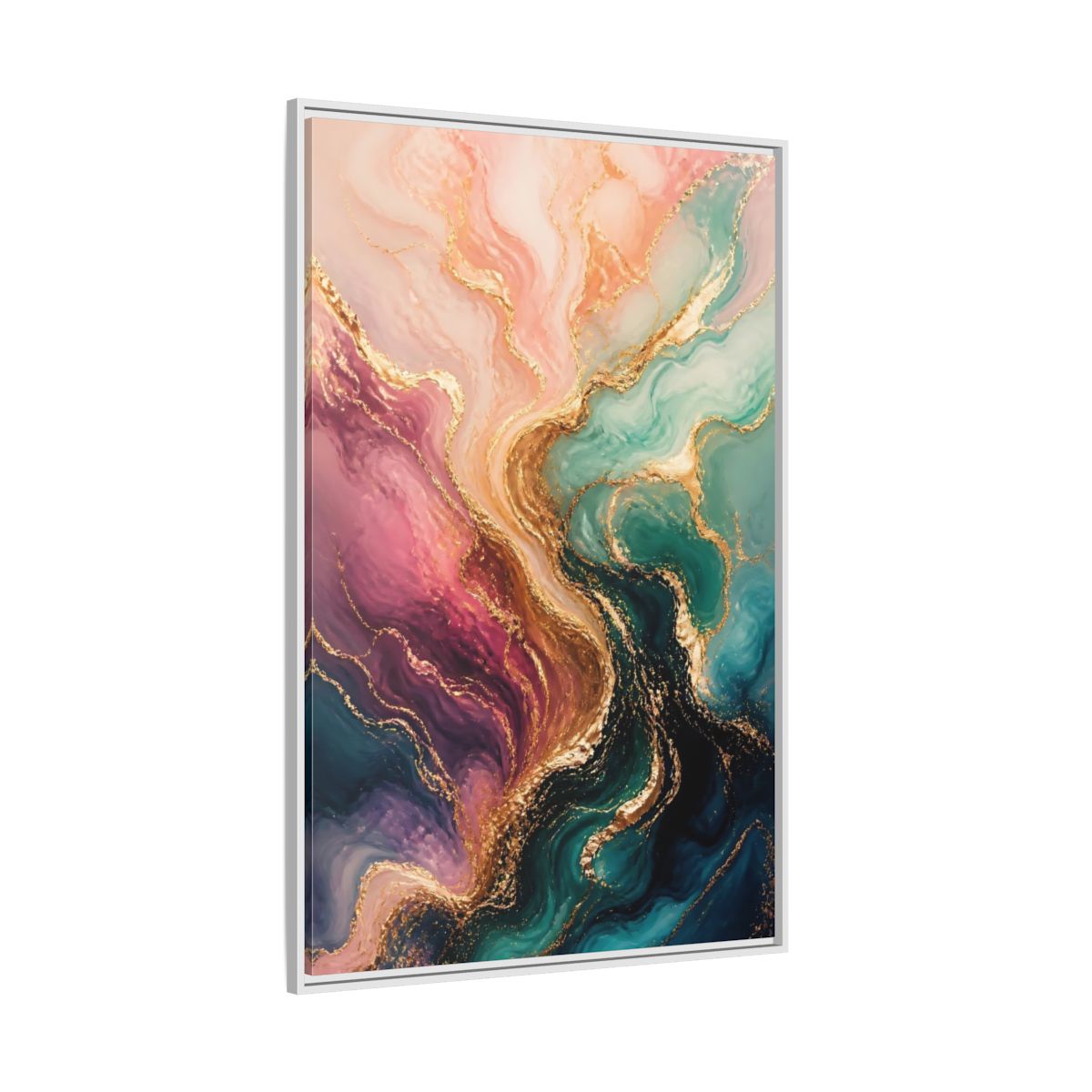 Side Mockup 7. Abstract Marble Pattern Abstract Marble shown as stretched canvas wall art