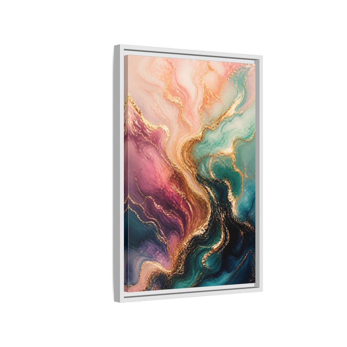Side Mockup 1. Abstract Marble Pattern Abstract Marble shown as stretched canvas wall art