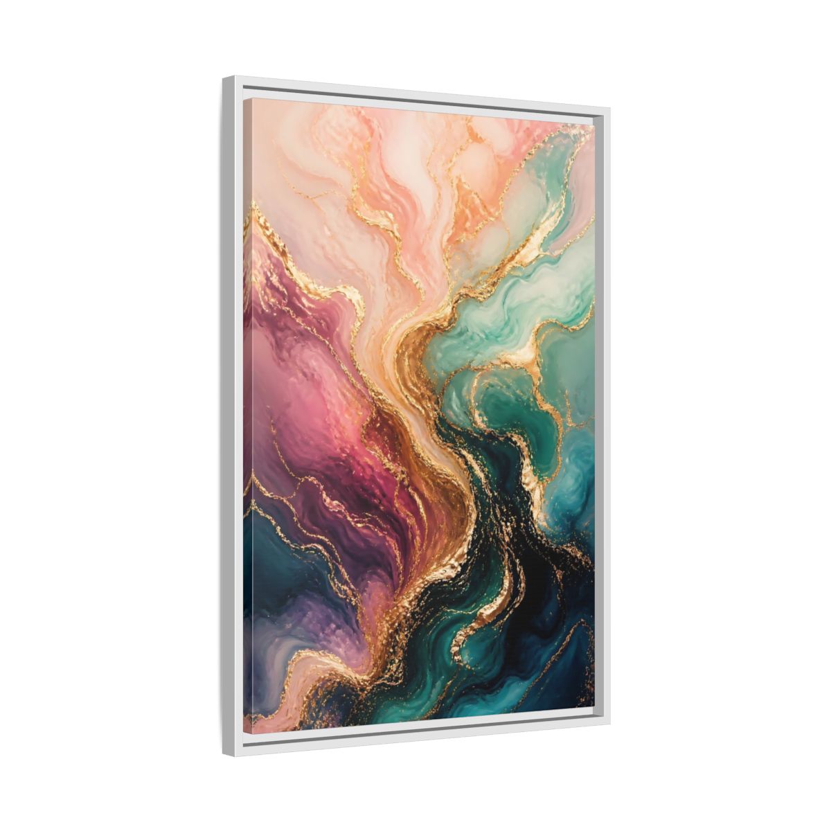 Side Mockup 10. Abstract Marble Pattern Abstract Marble shown as stretched canvas wall art