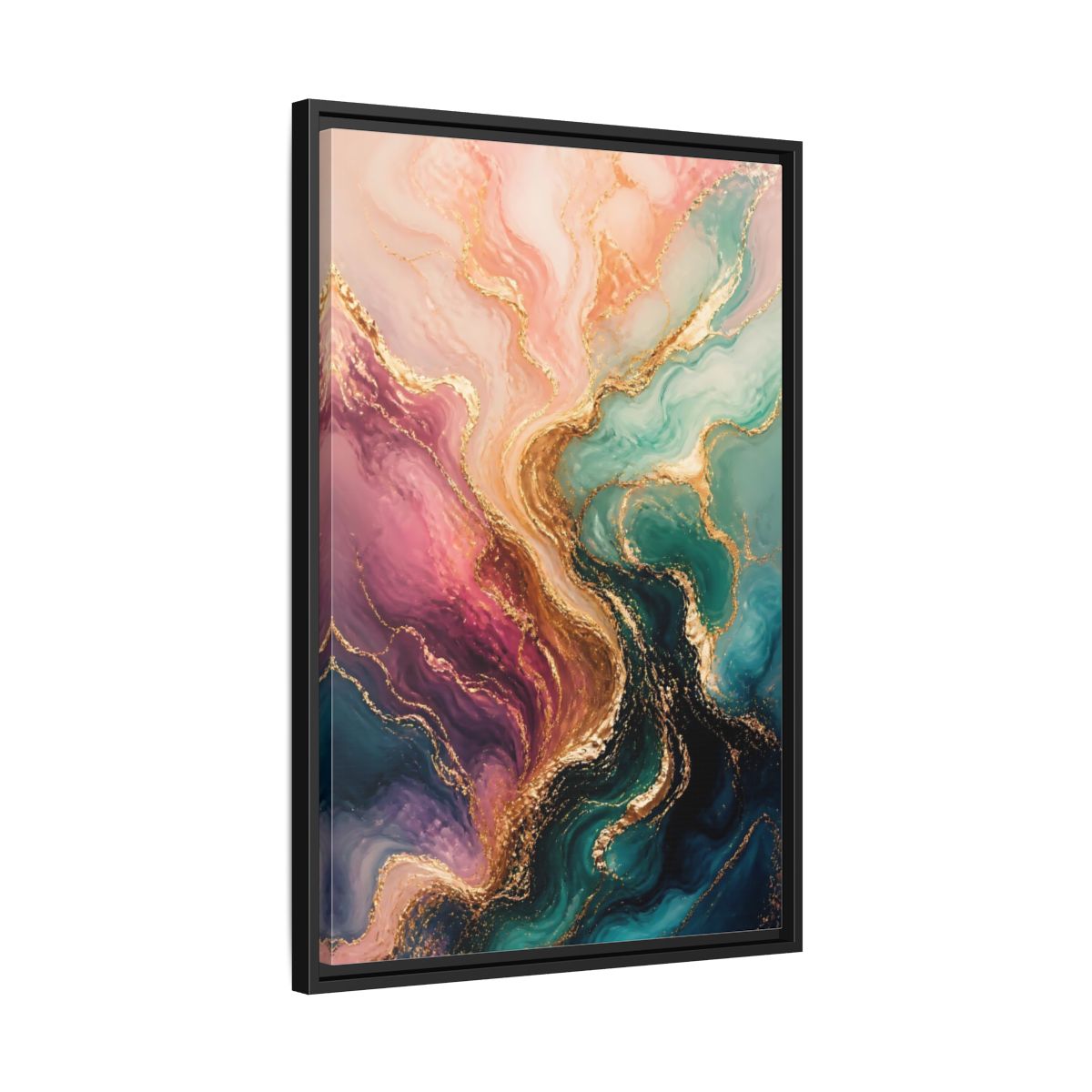 Side Mockup 14. Abstract Marble Pattern Abstract Marble shown as stretched canvas wall art