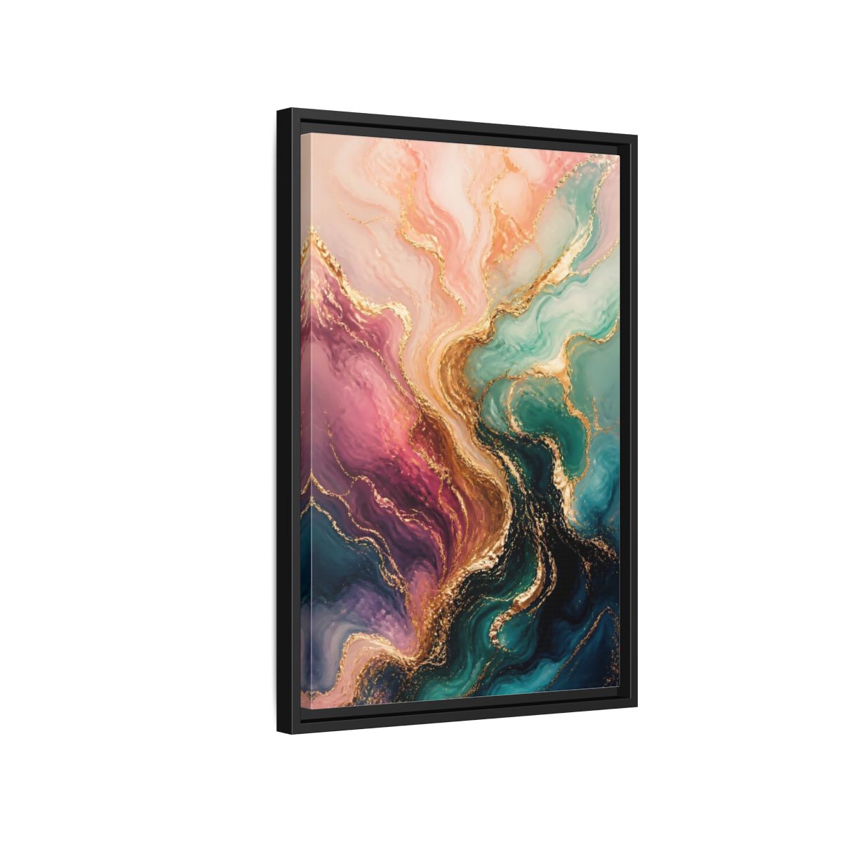 Side Mockup 3. Abstract Marble Pattern Abstract Marble shown as stretched canvas wall art