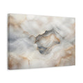 Side Mockup 4. Abstract Onyx Texture White Gold Abstract shown as stretched canvas wall art