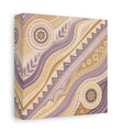 Side Mockup 2. Abstract Abstract Pattern Purple Beige Pattern shown as stretched canvas wall art