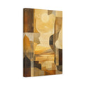 Side Mockup 4. Abstract Abstract Profiles Warm Desert shown as stretched canvas wall art