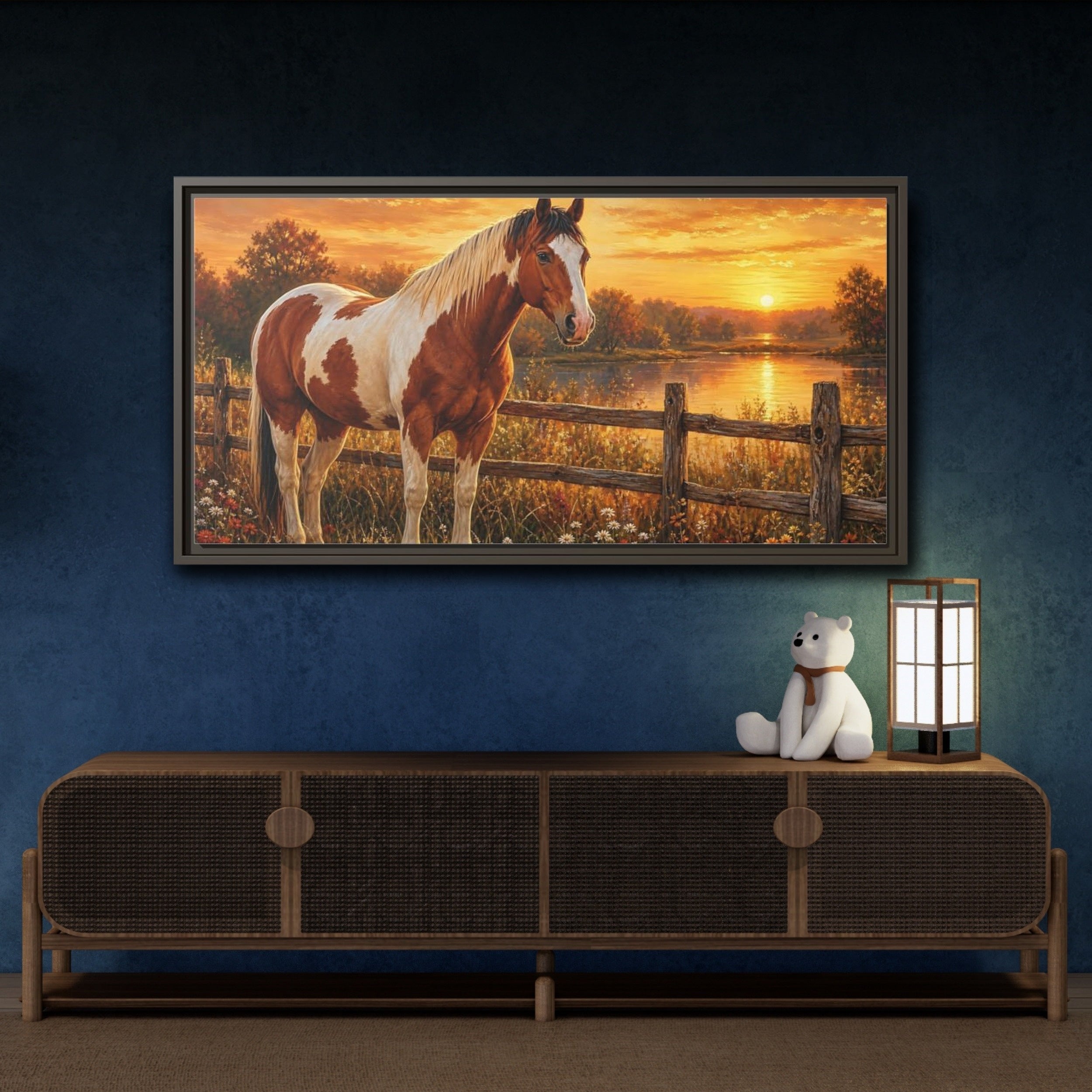 Mockup 4. Abstract shown as stretched canvas wall art