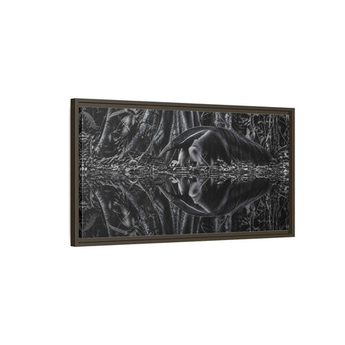 Main Mockup. Animals Anteater Black And White shown as stretched canvas wall art