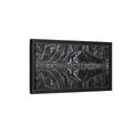 Side Mockup 8. Animals Anteater Black And White shown as stretched canvas wall art