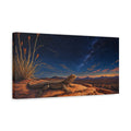 Side Mockup 3. Animals Bearded Dragon Desert Lizard Night Sky shown as stretched canvas wall art