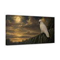Side Mockup 3. Animals Cockatoo Golden Night shown as stretched canvas wall art