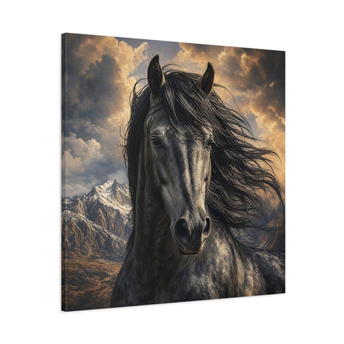 Main Mockup. Animals Dark Horse Dark Horse shown as stretched canvas wall art
