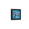 Side Mockup 24. Animals Dolphin Blue Dolphin shown as stretched canvas wall art