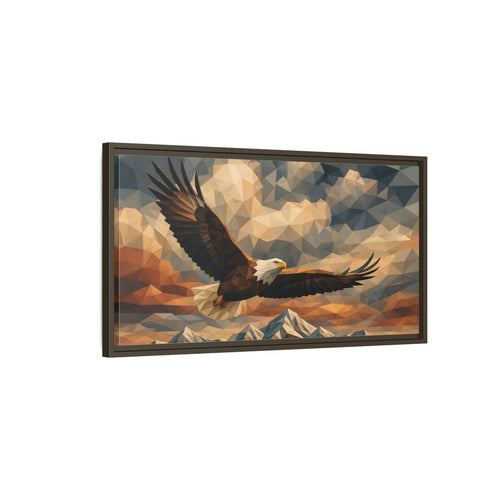 Main Mockup. Animals Eagle Geometric Eagle shown as stretched canvas wall art