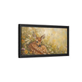 Side Mockup 8. Animals Fawn Brown And Yellow Fawn shown as stretched canvas wall art