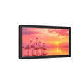 Side Mockup 8. Animals Flamingos Pink Flamingos shown as stretched canvas wall art