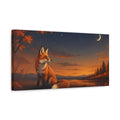 Side Mockup 3. Animals Fox Autumn Fox shown as stretched canvas wall art
