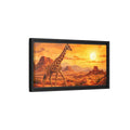 Side Mockup 8. Animals Giraffe Orange Geometric shown as stretched canvas wall art