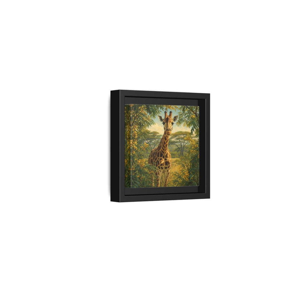 Side Mockup 24. Animals Giraffe Giraffe Safari shown as stretched canvas wall art
