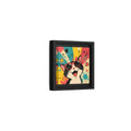 Side Mockup 24. Animals Happy Cat Colorful Cat shown as stretched canvas wall art
