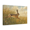 Side Mockup 4. Animals Hare Brown Hare shown as canvas print