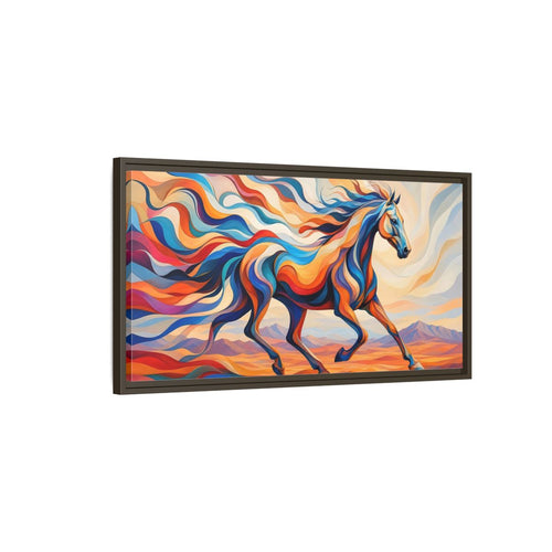 Main Mockup. Animals Horse Abstract Colorful Horse shown as stretched canvas wall art