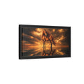 Side Mockup 8. Animals Horse Brown Orange Horse shown as stretched canvas wall art