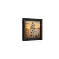 Side Mockup 24. Animals Horses White Horses Sunset shown as stretched canvas wall art