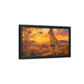 Side Mockup 8. Animals Kangaroo Kangaroo Sunset shown as stretched canvas wall art