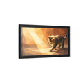 Side Mockup 8. Animals Kitten Orange Kitten shown as stretched canvas wall art