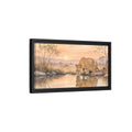 Side Mockup 8. Animals Lioness Orange And Brown shown as stretched canvas wall art