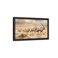 Side Mockup 8. Animals Oryx Brown And Gold Oryx shown as stretched canvas wall art