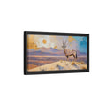 Side Mockup 8. Animals Oryx Gold Beige Desert shown as stretched canvas wall art