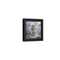 Side Mockup 24. Animals Snow Leopard Snow Leopard Winter shown as stretched canvas wall art