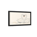 Side Mockup 8. Animals Swans Black And Gold Swans shown as stretched canvas wall art