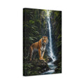 Side Mockup 4. Animals Tiger Jungle Tiger shown as stretched canvas wall art